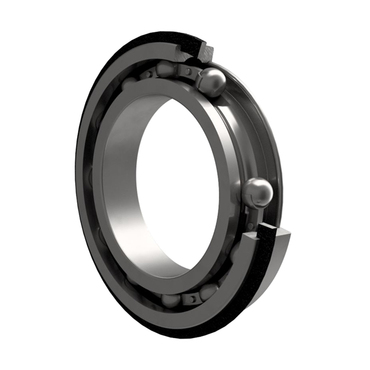Single row deep groove ball bearing with filling slots with snap ring groove and snap ring Steel Closure on one side